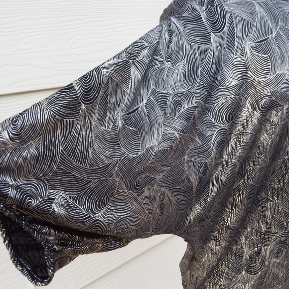 Vintage Black & Gold Jeri Marque Blouse M - Picture 3 of 12